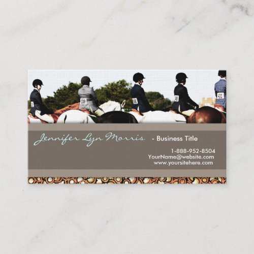 Horse Show Line Up Equestrian Profile Card Business Card Templates