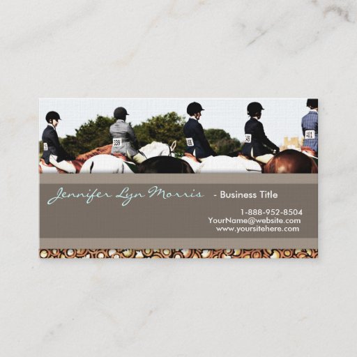 Customizable Horse Show Line Up Equestrian Profile Card Business Card Templates