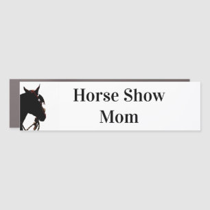 Horse Show Mom car magnet (black)