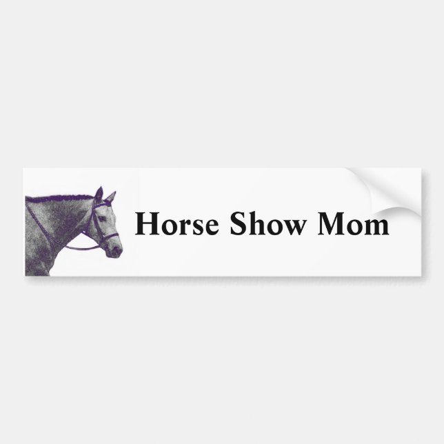 Horse Show Mom - English Bumper Sticker (Front)