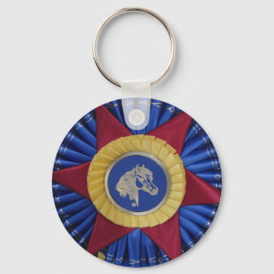 Horse Show Rosette Keychain