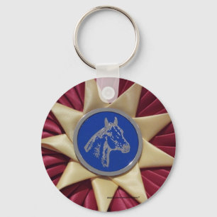 Horse Show Rosette Keychain