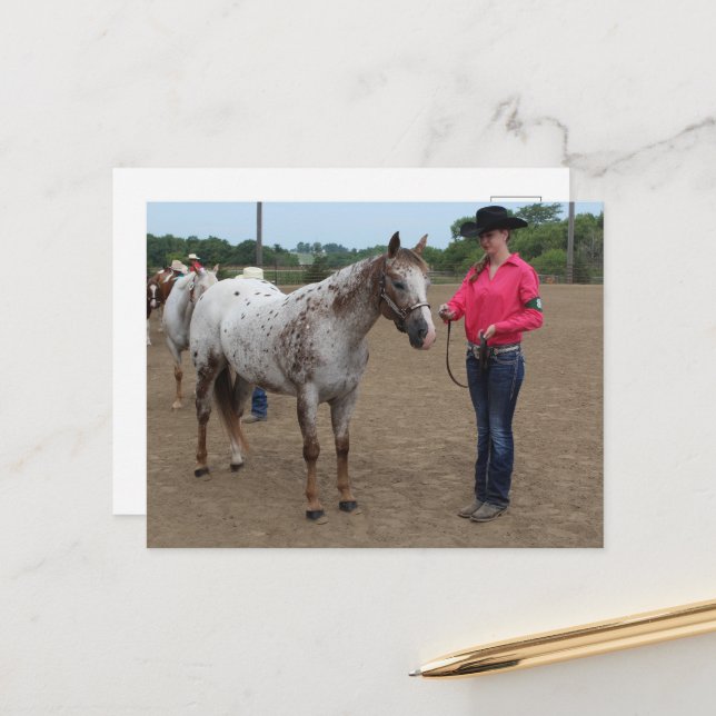 Horse Show Showmanship POA and Appaloosa Postcard (Front/Back In Situ)
