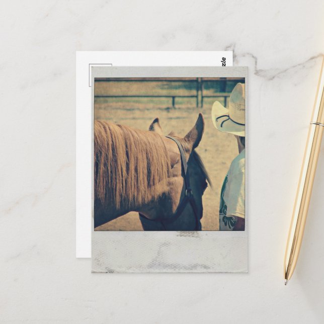 Horse Show Showmanship Vintage Photo Postcard (Front/Back In Situ)
