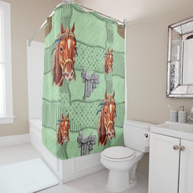 Horse Shower Curtain (In Situ)