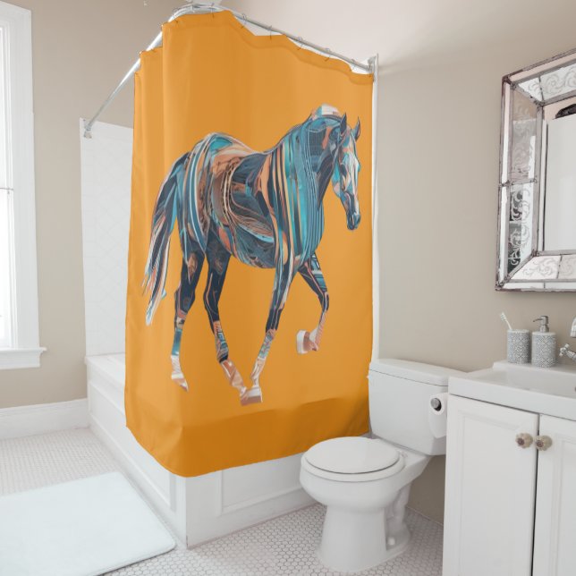 Horse Shower Curtain (In Situ)
