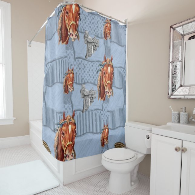 Horse Shower Curtain (In Situ)