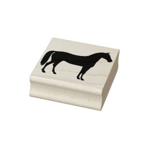 horse silhouette art stamp
