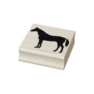 horse silhouette art stamp