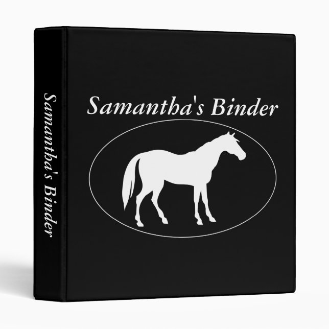 Horse Silhouette Binder 2 (insert your name) (Front/Spine)