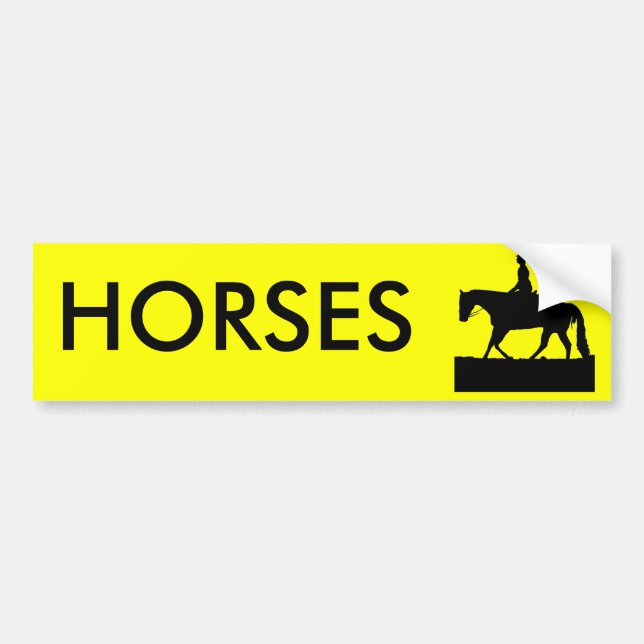 Horse Silhouette Bumper Sticker (Front)
