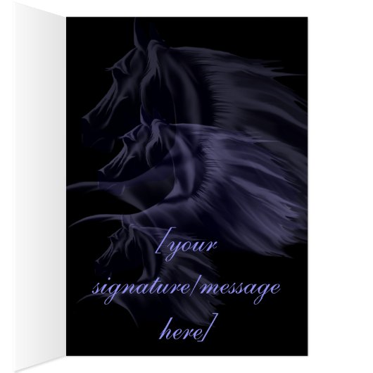 Horse Silhouette Card (Inside (Right))