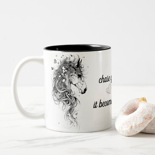 Horse Silhouette Chase Your Fantasy Coffee Mug