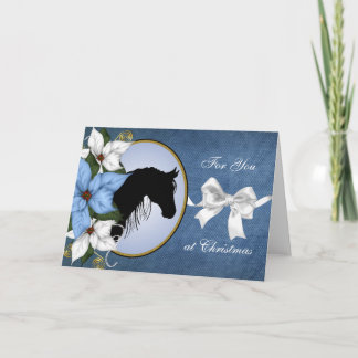 Horse Silhouette Christmas Card