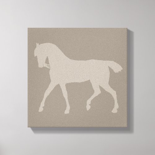 Horse Silhouette CUSTOM COLOR Horse Art Canvas Print