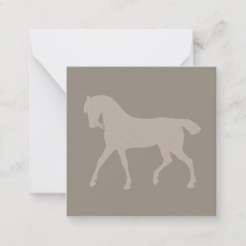 Horse Silhouette CUSTOM COLOR Horse Art Note Card