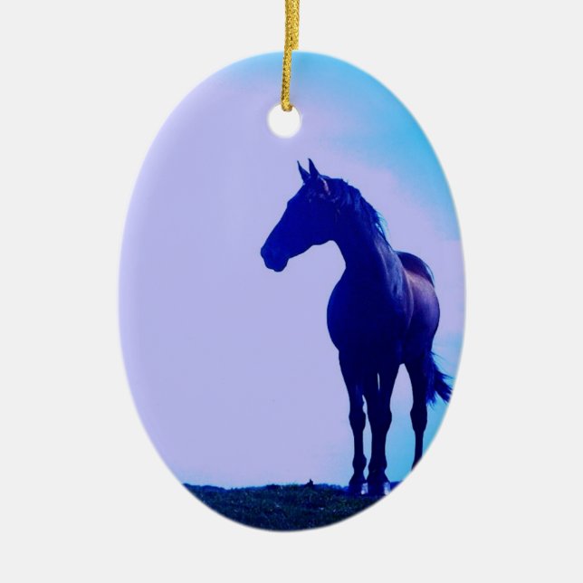 Horse Silhouette Design Ornament (Front)