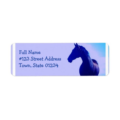 Horse Silhouette Design Return Address Label
