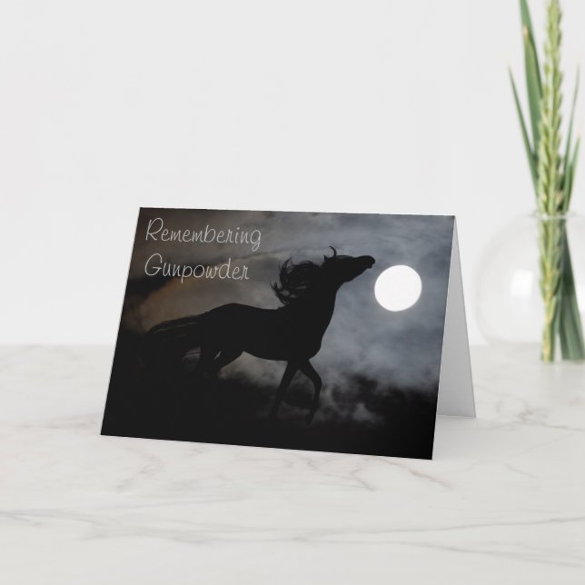 Horse Silhouette in the Mist Card (Front)