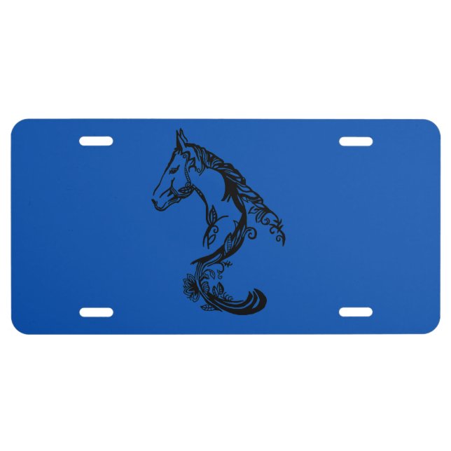 Horse Silhouette  License Plate (Front)