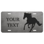 Horse Silhouette Metal License Plate at Zazzle