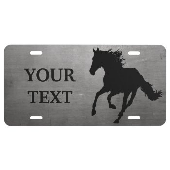 Horse Silhouette Metal License Plate by JacoChartres at Zazzle