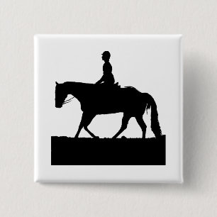Horse Silhouette Pinback Button
