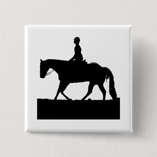 Horse Silhouette Pinback Button (Front)