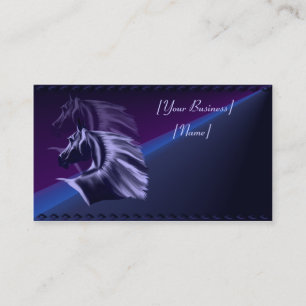 Horse Silhouette Shadowed Business Card