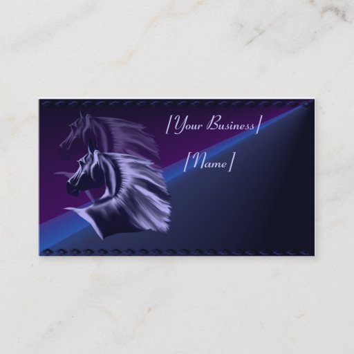 Customizable Horse Silhouette Shadowed Business Card