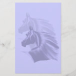Horse Silhouette Shadowed Sationary Stationery