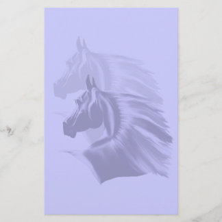 Horse Silhouette Shadowed Sationary Stationery