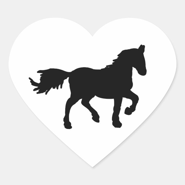 Horse Silhouette Sticker – Minimalist Animal (Front)