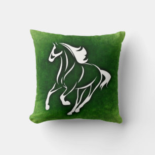 Horse silhouette throw pillow