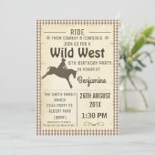 Horse Silhouette Wild West Birthday Invitation (Standing Front)
