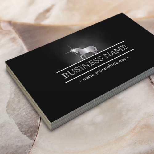 Horse Silver icon Professional Equine Business Card