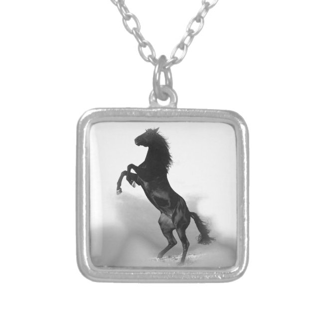 Horse Silver Plated Necklace (Front)