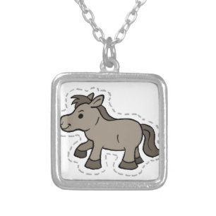 HORSE SILVER PLATED NECKLACE