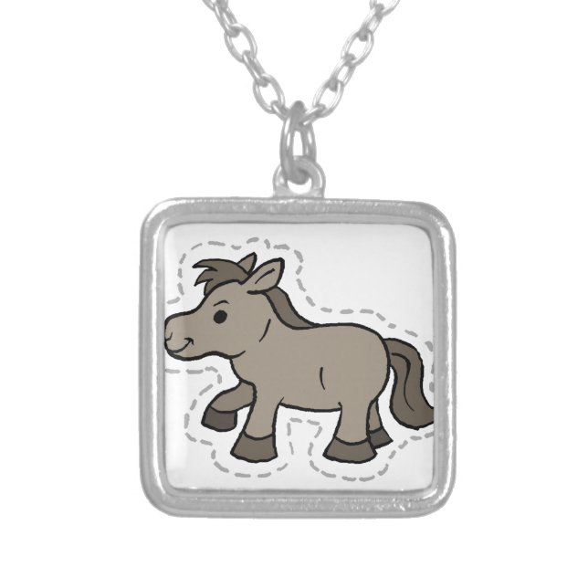 HORSE SILVER PLATED NECKLACE (Front)