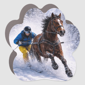 Horse Skijoring  Winter Horse  Magnets Accessories