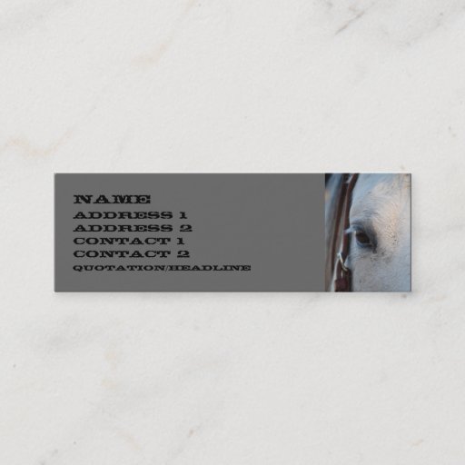 Customizable Horse Skinny Business Card