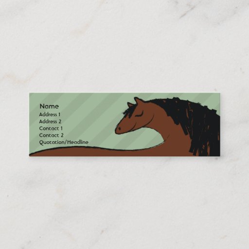 Customizable Horse - Skinny Business Card