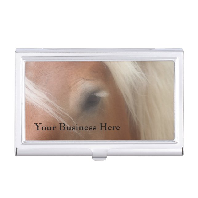 Horse Soulful Eye Equine Business Card Holder (Front)