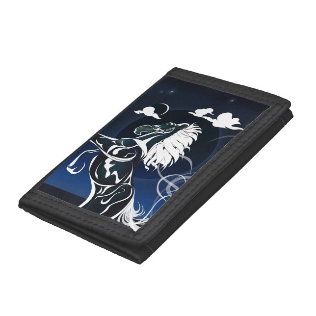 Horse Spirit BLACK HOLE SUN Trifold Wallet (Bottom)