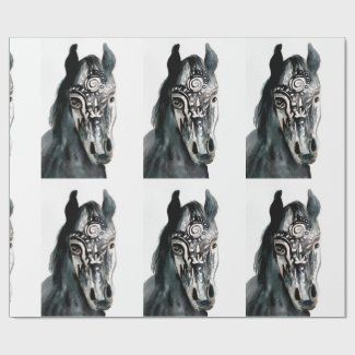 Horse Spirit Matte Wrapping Paper, 30 in x 6 ft
