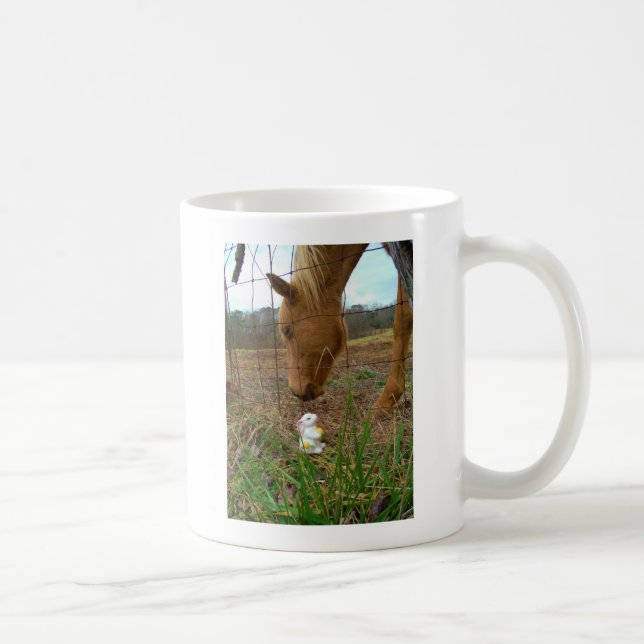horse & Spring flower Bunny Coffee Mug (Right)