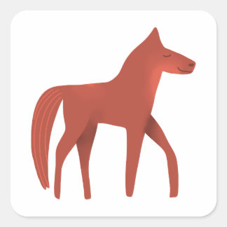 Horse square sticker