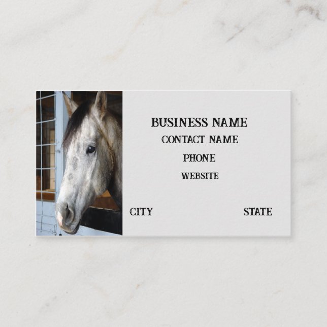 Horse Stable  Business Card (Front)