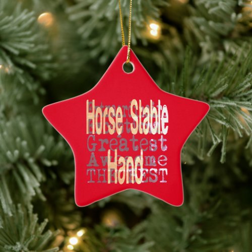 Horse Stable Hand Extraordinaire Ceramic Ornament