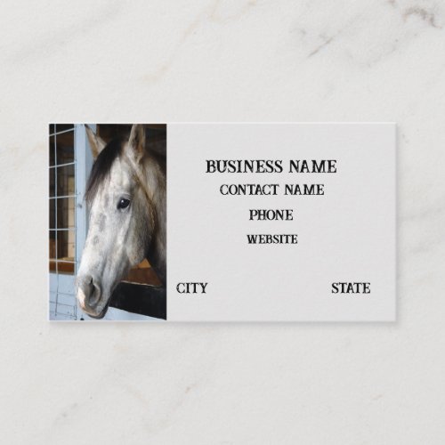 horse stable ranch horse riding equestrian business card